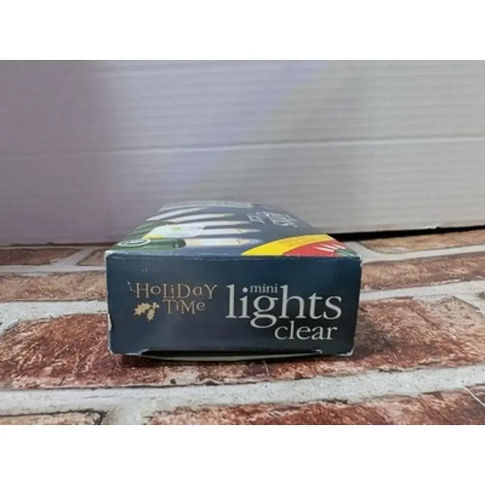 Holiday Time Mini Lights Clear 20 Ct 5.5 ft Green Wire Indoor Christmas NIB
